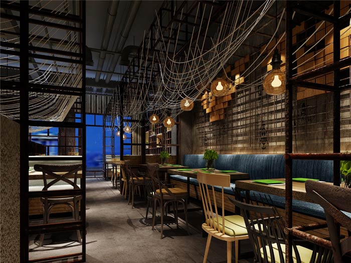 小面館過道裝修設(shè)計效果圖