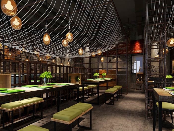 小面館餐桌裝修設(shè)計效果圖