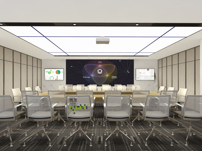 互聯(lián)網(wǎng)媒體辦公室會議室裝修設計效果圖
