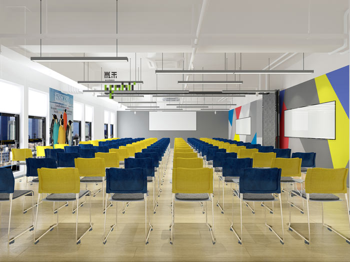 網(wǎng)絡科技公司辦公室20樓培訓室裝修設計效果圖