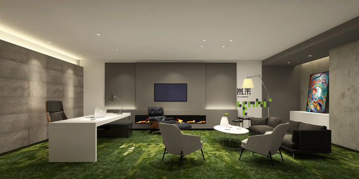 網(wǎng)絡科技公司董事長辦公室裝修設計效果圖