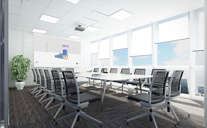 外貿(mào)公司辦公室會議室裝修設(shè)計(jì)效果圖