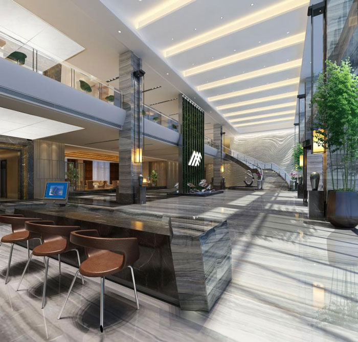 杭州濱江寫字樓大廳裝修設(shè)計效果圖