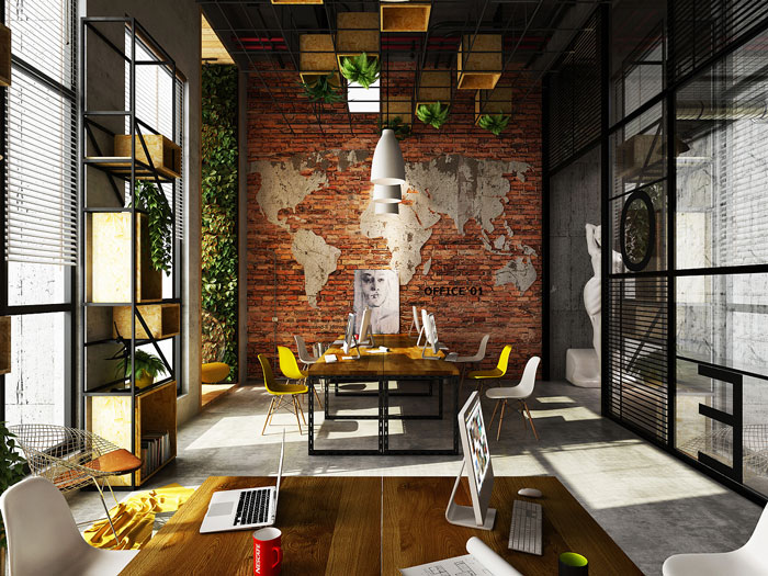 聯(lián)合辦公辦公區(qū)效果圖