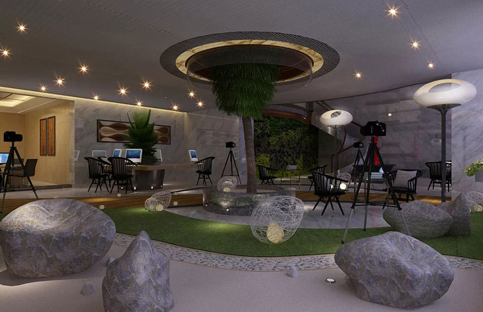 集團公司辦公室辦公區(qū)裝修設(shè)計效果圖