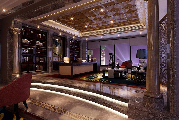 集團公司董事長辦公室裝修設(shè)計效果圖