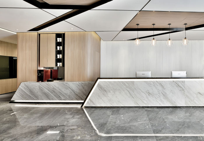 聯(lián)合辦公大樓前臺裝修設(shè)計(jì)效果圖