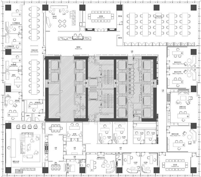投資公司辦公室裝修設(shè)計平面圖