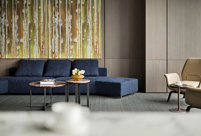 投資公司辦公室前臺接待裝修設(shè)計效果圖