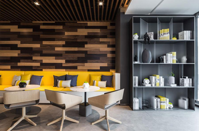 杭州800平方辦公室接待區(qū)裝修設(shè)計效果圖