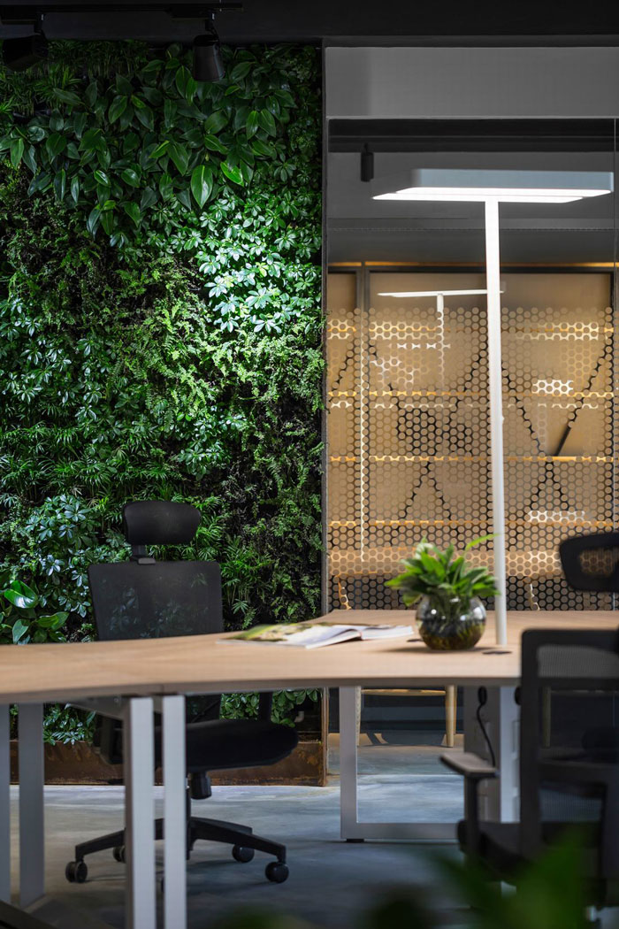 智能辦公室辦公桌裝修設計效果圖