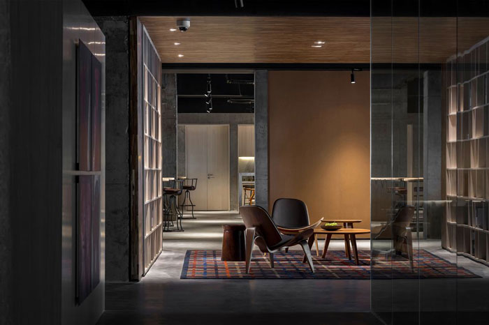 智能辦公室洽談區(qū)裝修設計效果圖