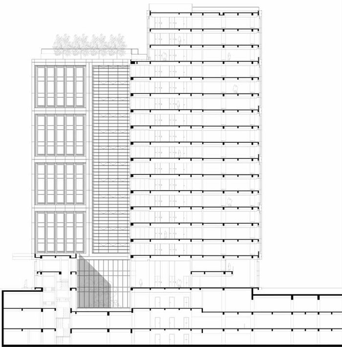 杭州贊成中心寫(xiě)字樓剖面圖