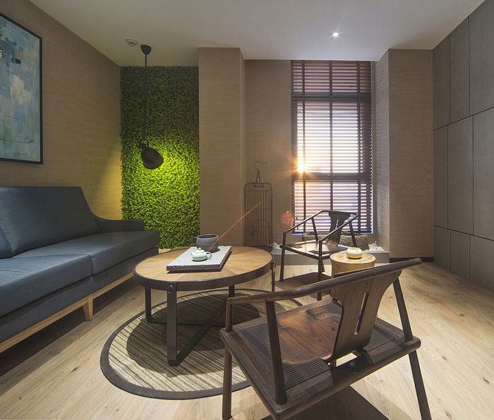 新中式總經(jīng)理辦公室裝修設計效果圖