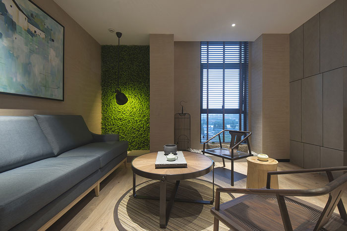 新中式總經(jīng)理辦公室裝修設計效果圖