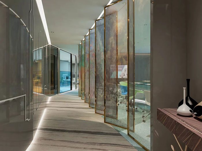 集團(tuán)辦公室過(guò)道裝修設(shè)計(jì)效果圖