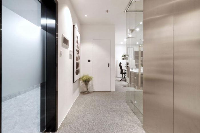 杭州彭埠辦公室進門區(qū)裝修設計效果圖