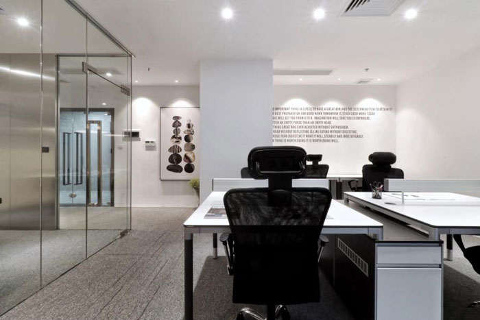 杭州彭埠辦公室辦公區(qū)裝修設計效果圖