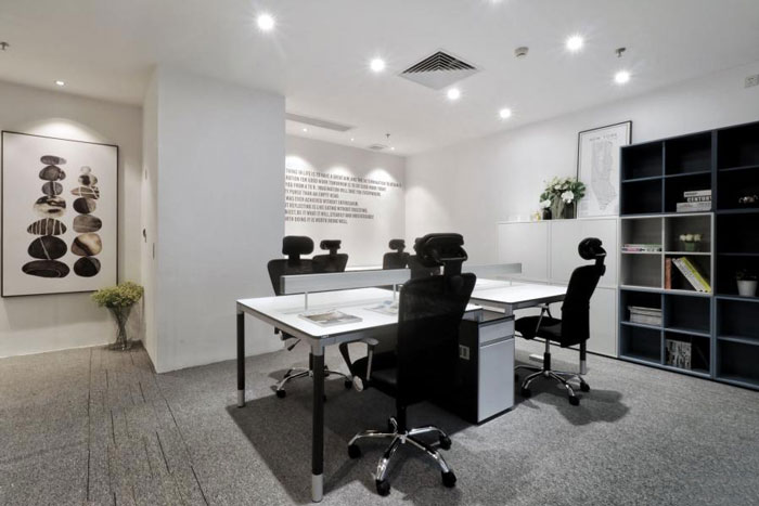 杭州彭埠辦公室辦公區(qū)裝修設計效果圖