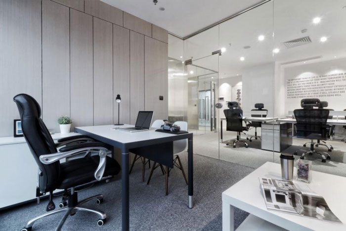 杭州彭埠辦公室辦公區(qū)裝修設計效果圖