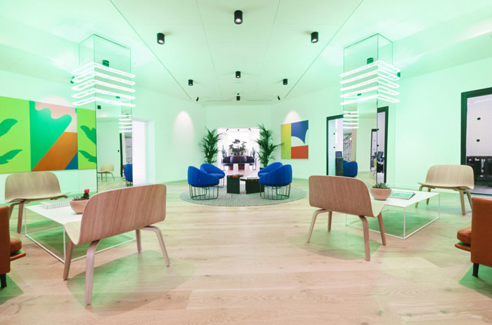 食品公司辦公室接待區(qū)裝修設(shè)計效果圖