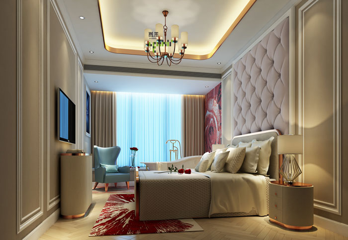 愛情酒店玫瑰金客房裝修設(shè)計效果圖