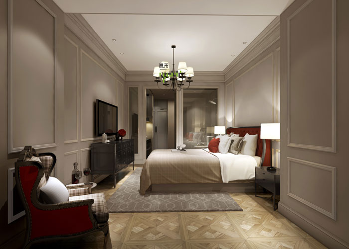 愛情酒店英倫客房裝修設(shè)計效果圖