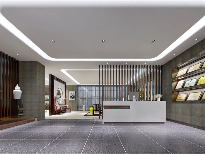 杭州余杭辦公室前臺裝修設(shè)計(jì)效果圖