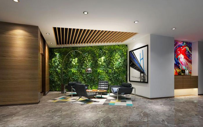 杭州良渚辦公室接待區(qū)裝修設計效果圖