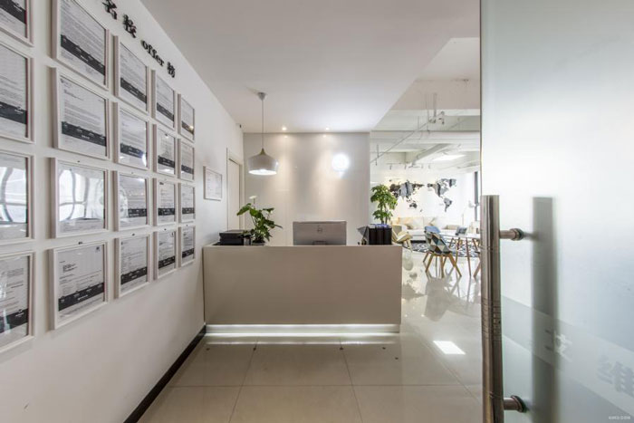 杭州塘棲辦公室前臺裝修設(shè)計方案