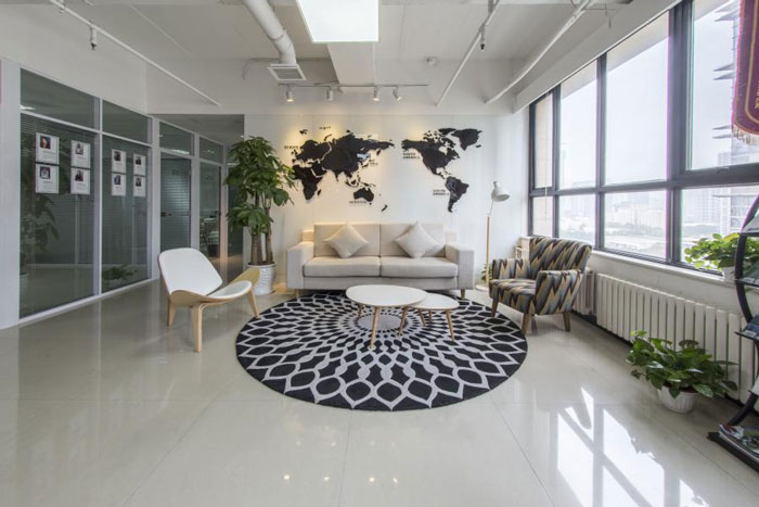 杭州塘棲辦公室接待區(qū)裝修設(shè)計方案