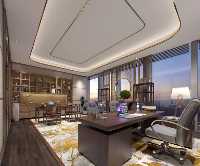 杭州老余杭董事長辦公室裝修設(shè)計方案
