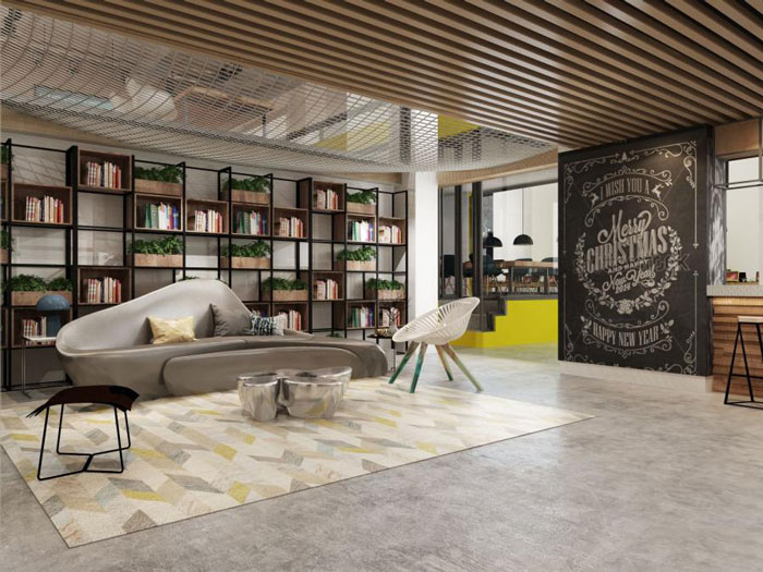 杭州桐廬辦公室洽談區(qū)裝修設計效果圖