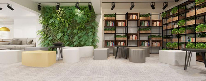 杭州桐廬辦公室閱讀區(qū)裝修設計效果圖