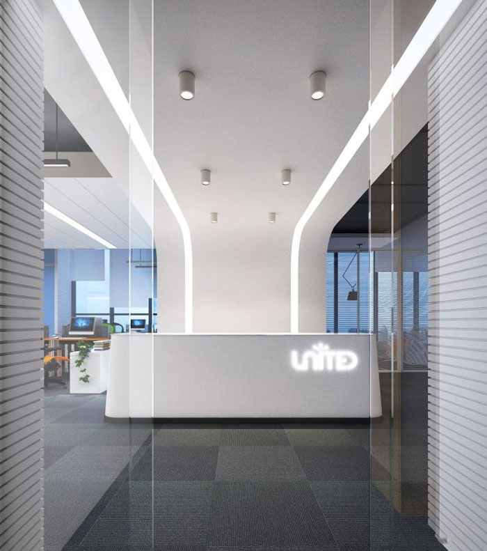 杭州打鐵關(guān)辦公室進(jìn)門區(qū)裝修設(shè)計效果圖