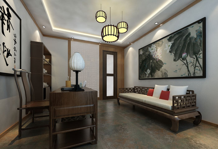 中醫(yī)館館長辦公室裝修設(shè)計(jì)效果圖