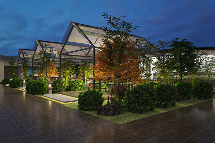 中式樓頂天臺裝修設(shè)計(jì)效果圖