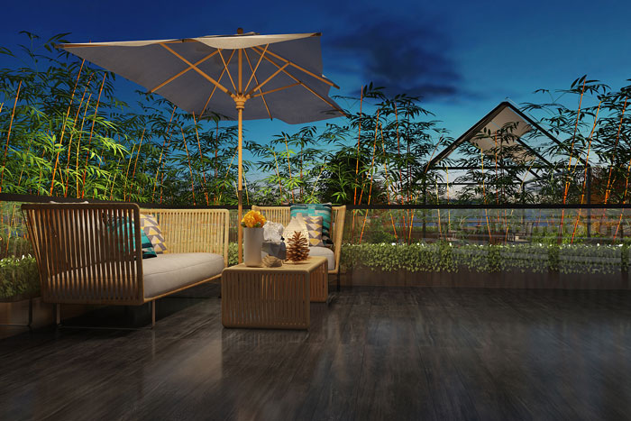 中式樓頂天臺裝修設(shè)計(jì)效果圖