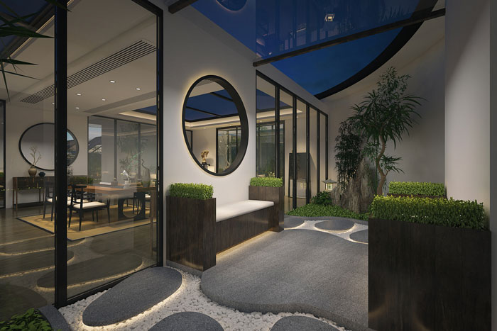 中式樓頂天臺裝修設(shè)計(jì)效果圖