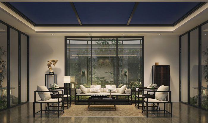 中式樓頂天臺裝修設(shè)計(jì)效果圖