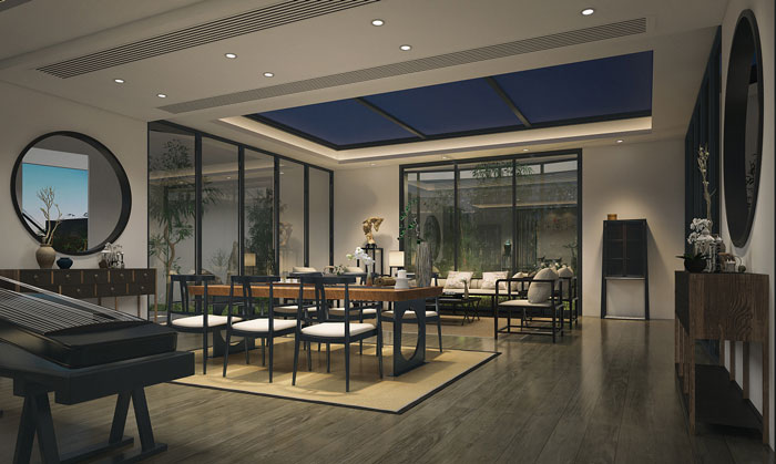 中式樓頂天臺裝修設(shè)計(jì)效果圖