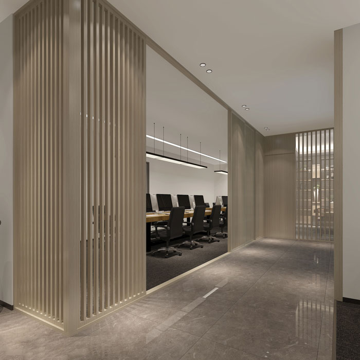 現(xiàn)代中式辦公室辦公區(qū)裝修設計效果圖