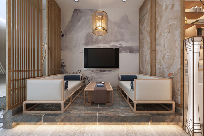 中式辦公室接待區(qū)設(shè)計(jì)方案