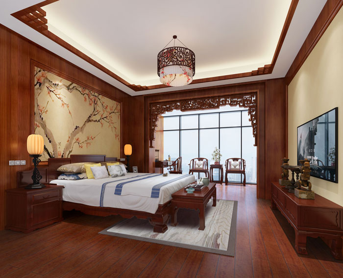 中式辦公會所休息區(qū)裝修設(shè)計效果圖