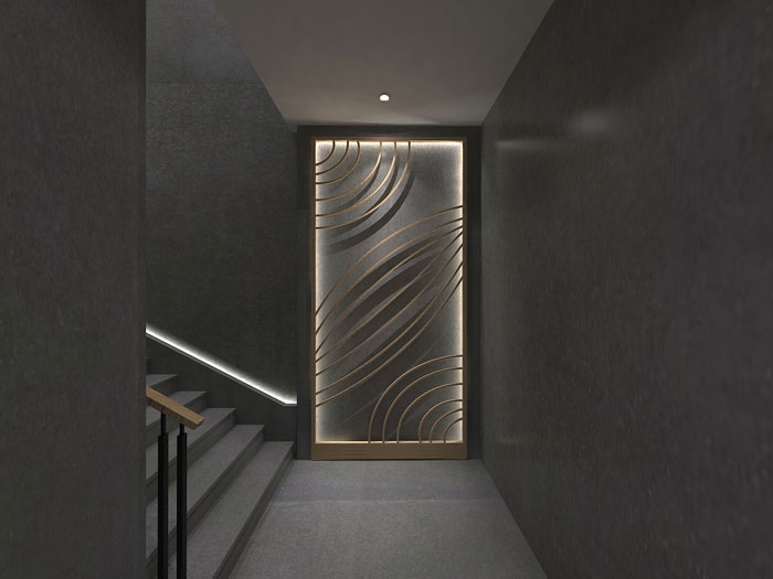 禪意辦公會所進(jìn)門區(qū)裝修設(shè)計效果圖