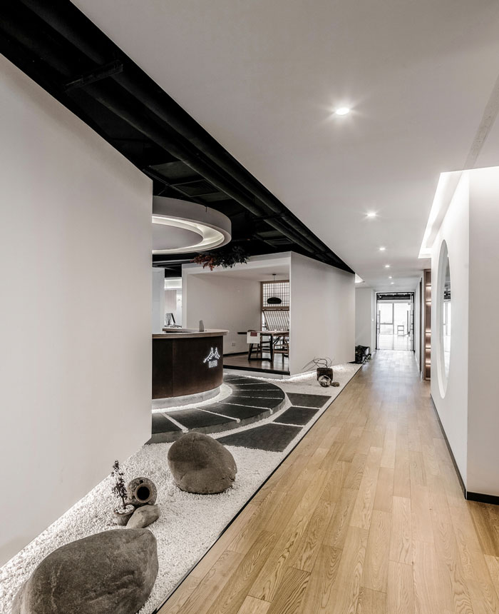 禪意辦公會所進(jìn)門區(qū)裝修效果圖