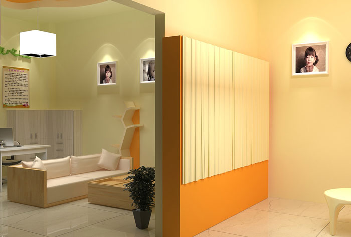 小學(xué)心理咨詢(xún)室過(guò)道裝修設(shè)計(jì)效果圖