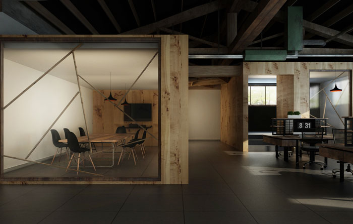 小廠房辦公室會(huì)議室裝修設(shè)計(jì)效果圖