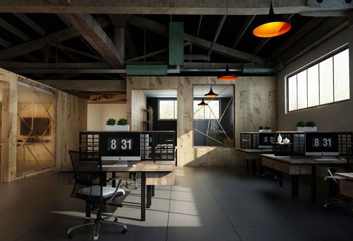 小廠房辦公室辦公區(qū)裝修設(shè)計(jì)效果圖