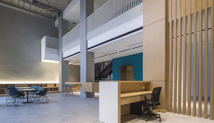 廠房辦公空間前臺裝修設計效果圖